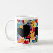 Stick Figure Love: Groot hart en kleurrijke achter Koffiemok (Links)