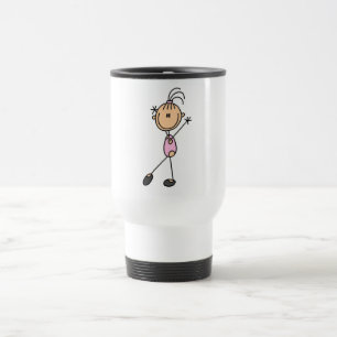 Stick Figure Meisje Gymnastiek T-shirts en Cadeaus Reisbeker