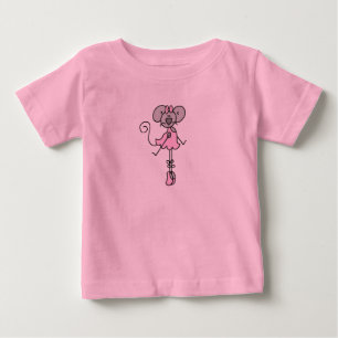 Stick Figure Muis Ballerina T-shirt