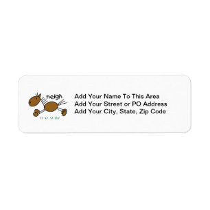 Stick Figure Paard T-shirts en Cadeaus Etiket