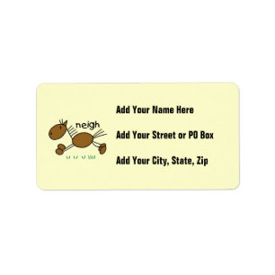 Stick Figure Paard T-shirts en Cadeaus Etiket