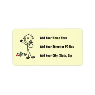 Stick Figure Scheidsrechter T-shirts en cadeaus Etiket