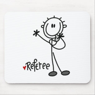Stick Figure Scheidsrechter T-shirts en Cadeaus Muismat