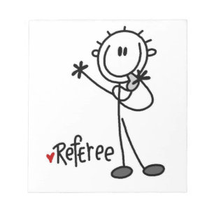 Stick Figure Scheidsrechter T-shirts en cadeaus Notitieblok
