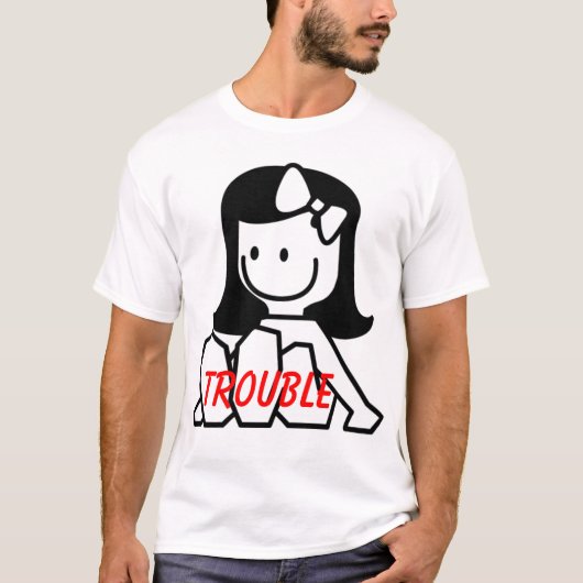 STICK FIGURE TROUBLE T SHIRT (Voorkant)