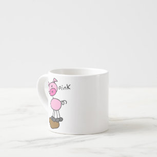 Stick Figure Varken T-shirts en Cadeaus Espresso Kop