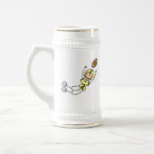 Stick Figure Voetbal Geel Bierpul (Links)
