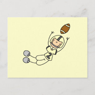 Stick Figure Voetbal Geel Briefkaart