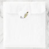 Stick Figure Voetbal Geel Hart Sticker (Tas)