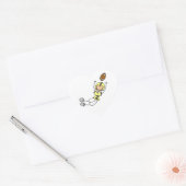 Stick Figure Voetbal Geel Hart Sticker (Envelop)