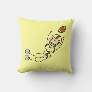 Stick Figure Voetbal Geel Kussen