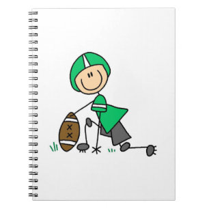 Stick Figure Voetbal Groen Notitieboek