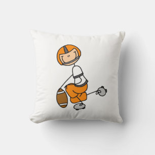 Stick Figure Voetbal Oranje Kussen