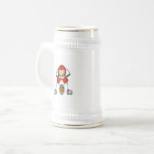 Stick Figure Voetbal Rood Bierpul (Voorkant links)