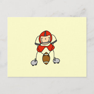Stick Figure Voetbal Rood Briefkaart