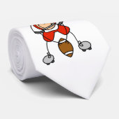 Stick Figure Voetbal Rood Stropdas (Opgerold)