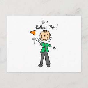 Stick Figure Voetbalmoeder Briefkaart