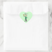 Stick Figure Voetbalmoeder Hart Sticker (Tas)