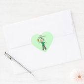 Stick Figure Voetbalmoeder Hart Sticker (Envelop)