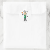 Stick Figure Voetbalmoeder Ronde Sticker (Tas)
