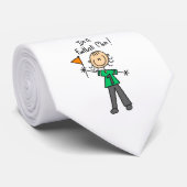 Stick Figure Voetbalmoeder Stropdas (Opgerold)