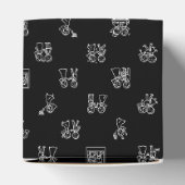 Stick Figure Wedding Moments – White on Black Dood Bedankdoosjes (Bovenkant)