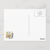 Stick Figures Family Beach Fun Briefkaart (Achterkant)