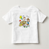 Stick Figures Family Beach Fun Kinder Shirts (Voorkant)