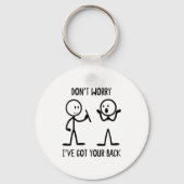 Stick Figures Funny Back Graphic Novelty Sarcastic Sleutelhanger (Voorkant)