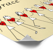 Stick Figures Inspirerend Netball Quote Poster (Hoek)