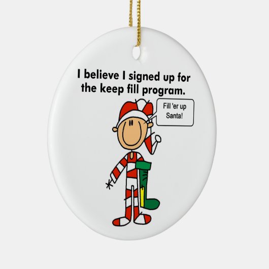 Stick Figures Keep Fill Program Ornament (Rechts)