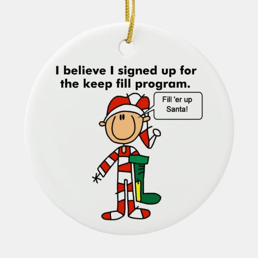 Stick Figures Keep Fill Program Ornament (Voorkant)