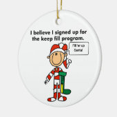 Stick Figures Keep Fill Program Ornament (Links)