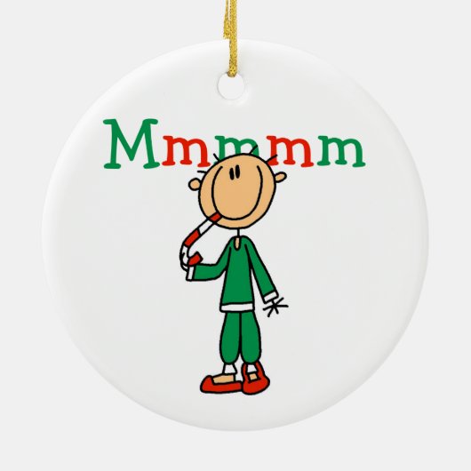 Stick Figures Mmm Candy Canes Ornament (Achterkant)