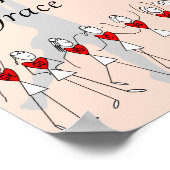 Stick Figures Motivatie Netball Quote Poster (Hoek)