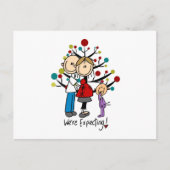 Stick Figures Protant Parents Girl Briefkaart (Voorkant)