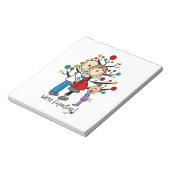Stick Figures Protant Parents Girl Notitieblok (Linkerzijde)
