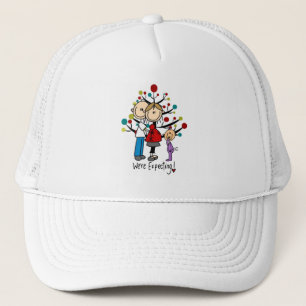 Stick Figures Protant Parents Girl Trucker Pet