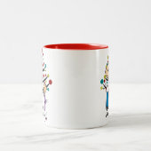 Stick Figures Protant Parents Girl Tweekleurige Koffiemok (Center)