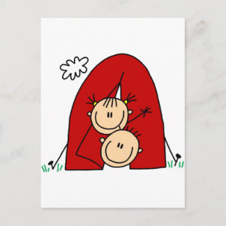 Stick Figures Tenting Tshirts and Gifts Briefkaart
