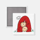 Stick Figures Tenting Tshirts and Gifts Magneet (Voorkant / Achterkant)