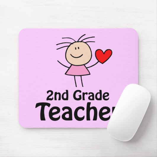 Stick Figuur 2e graad leraar Mousepad Muismat (Met muis)