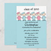 Stick Figuur Afstuderen Uitnodiging meisjes & jong (Voorkant / Achterkant)