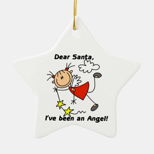 Stick Figuur Angel Girl Ornament (Voorkant)