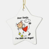 Stick Figuur Angel Girl Ornament (Links)