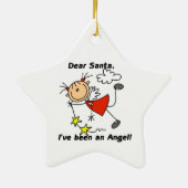 Stick Figuur Angel Girl Ornament (Achterkant)