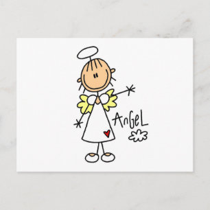 Stick Figuur Angel T-shirts en cadeautjes Briefkaart