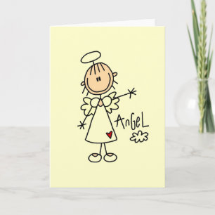 Stick Figuur Angel T-shirts en cadeautjes Kaart