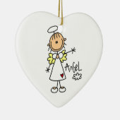 Stick Figuur Angel T-shirts en cadeautjes Keramisch Ornament (Rechts)