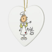 Stick Figuur Angel T-shirts en cadeautjes Keramisch Ornament (Links)